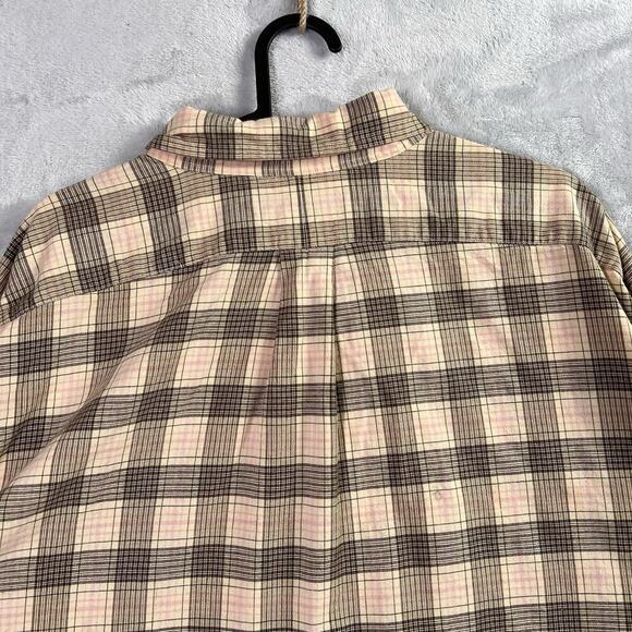 Ralph Lauren Men's Button Up Blake Shirt Size XL Brown Plaid Print 100% Cotton - Picture 12 of 13